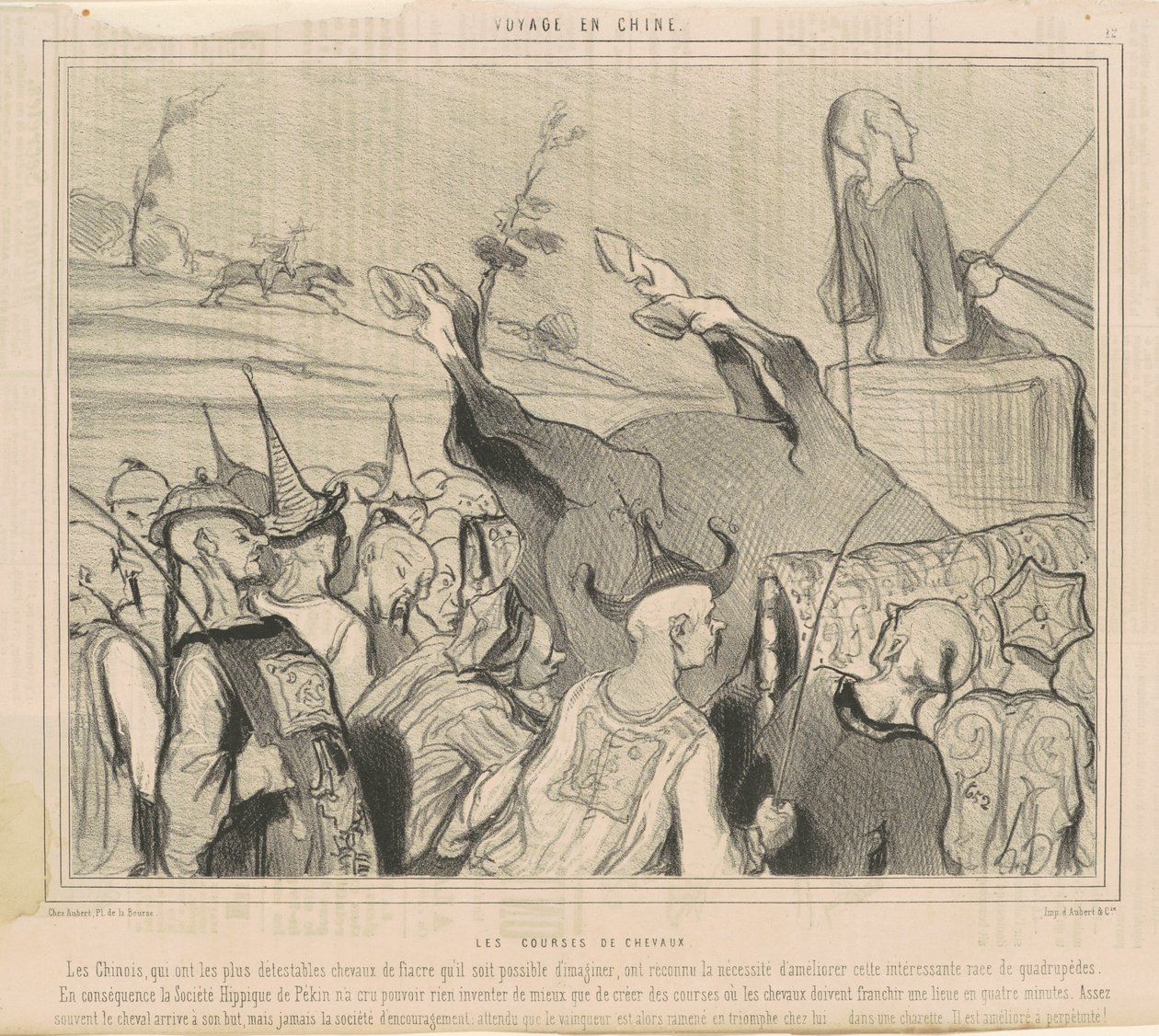 koňské dostihy od Honoré Daumier