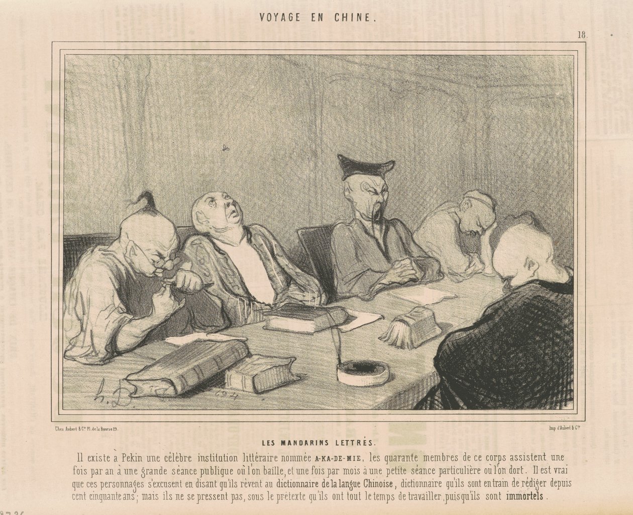 Gramotní mandaríni od Honoré Daumier