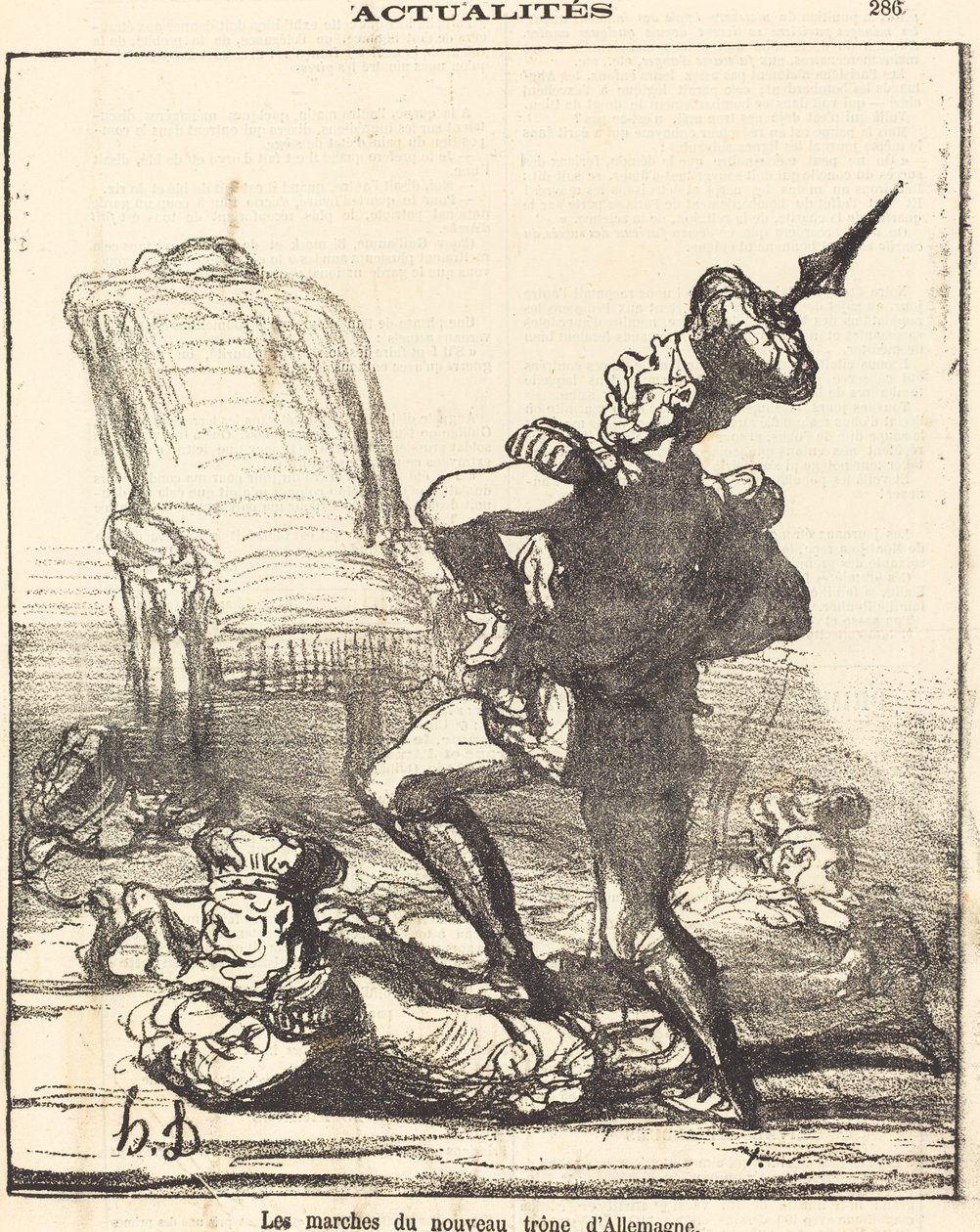 Kroky nového německého trůnu od Honoré Daumier