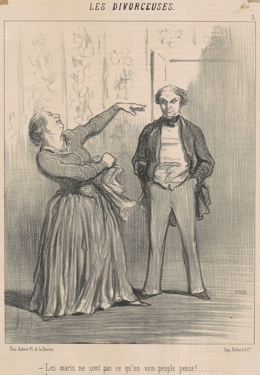 Manželé nejsou to, co si myslí ješitní lidé! od Honoré Daumier