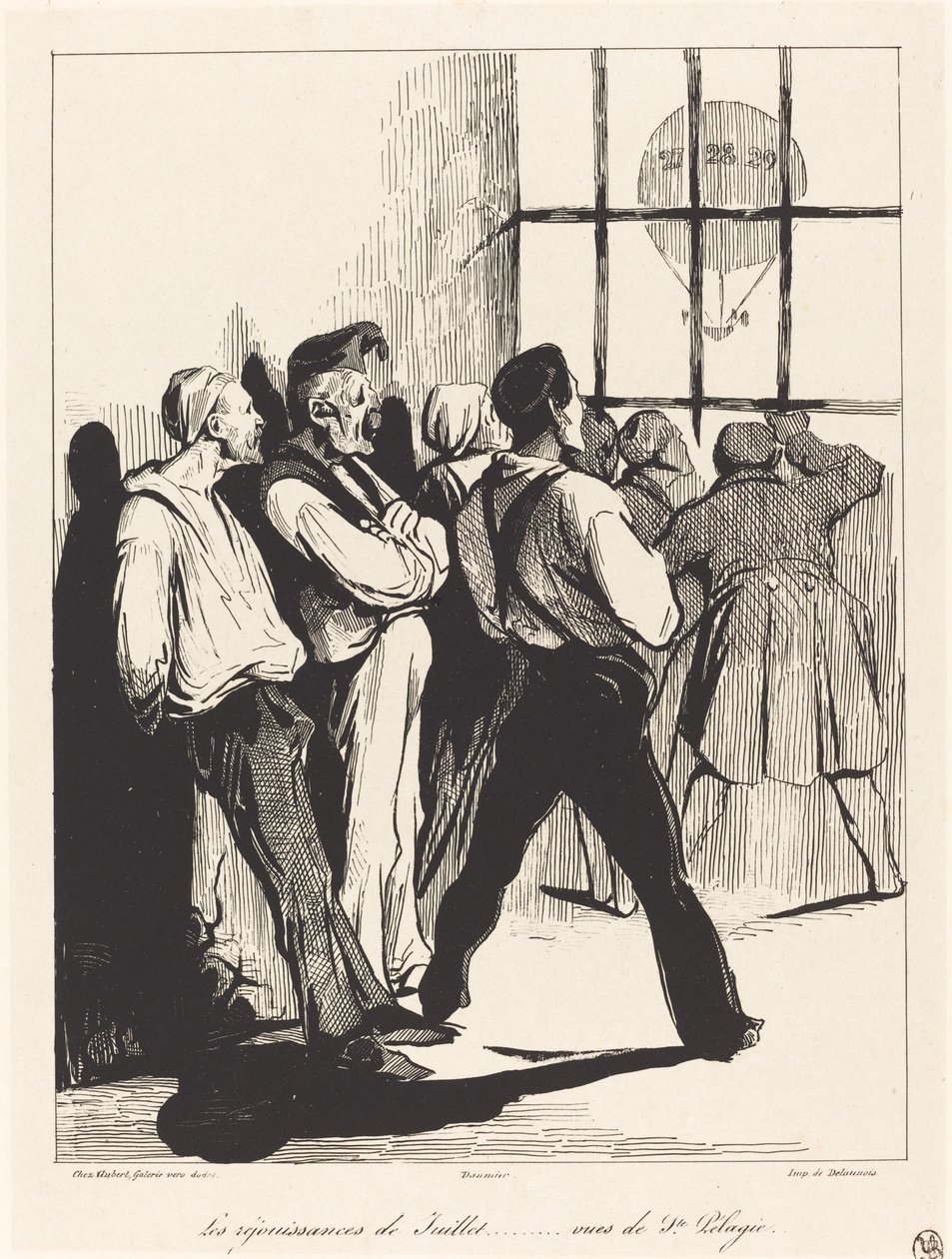Červencové oslavy...výhledy ze Ste. Pelagie od Honoré Daumier