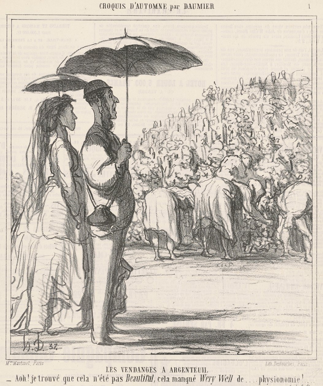 Sklizeň v Argenteuil od Honoré Daumier