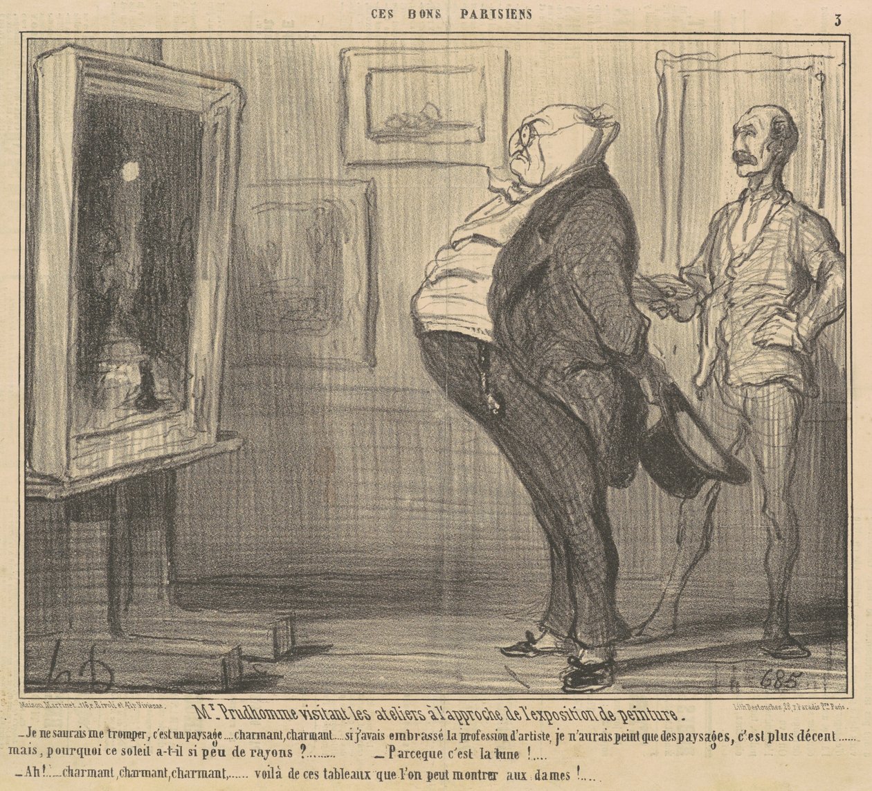 Pan Prudhomme na návštěvě dílen... od Honoré Daumier