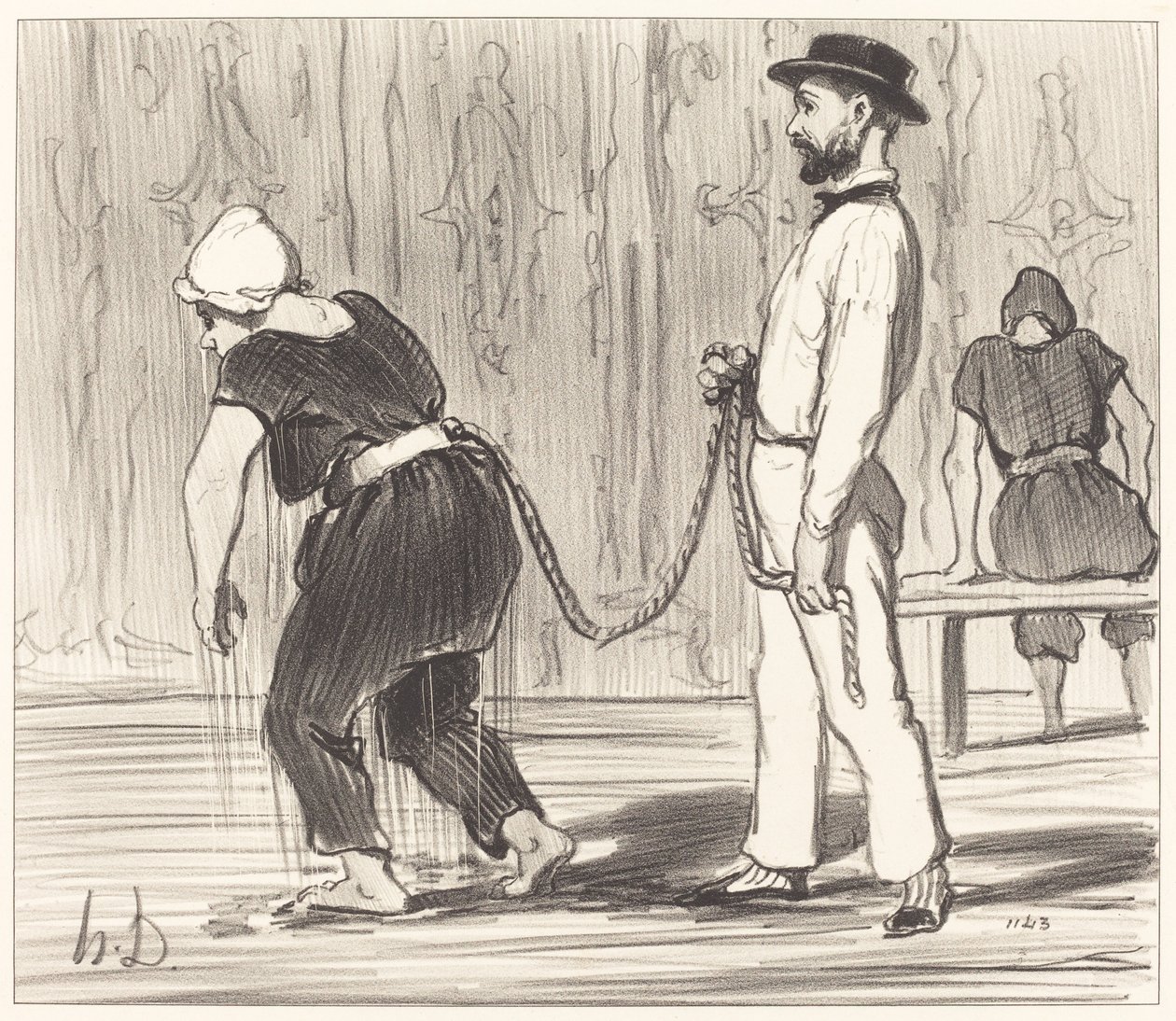 Madame Rabourdeau má první lekci od Honoré Daumier