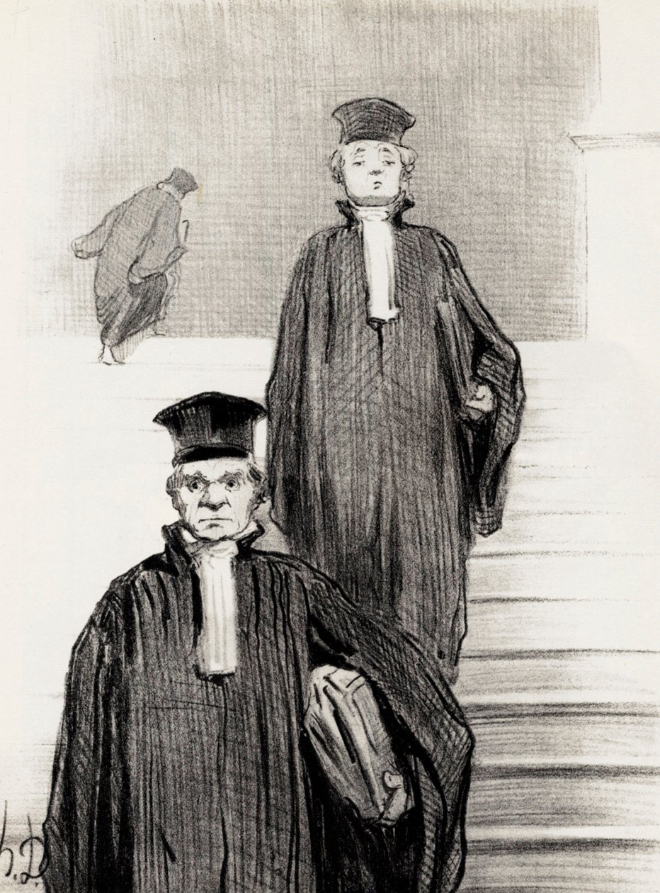 Případ hlavního schodiště justičního paláce, 1848. od Honoré Daumier