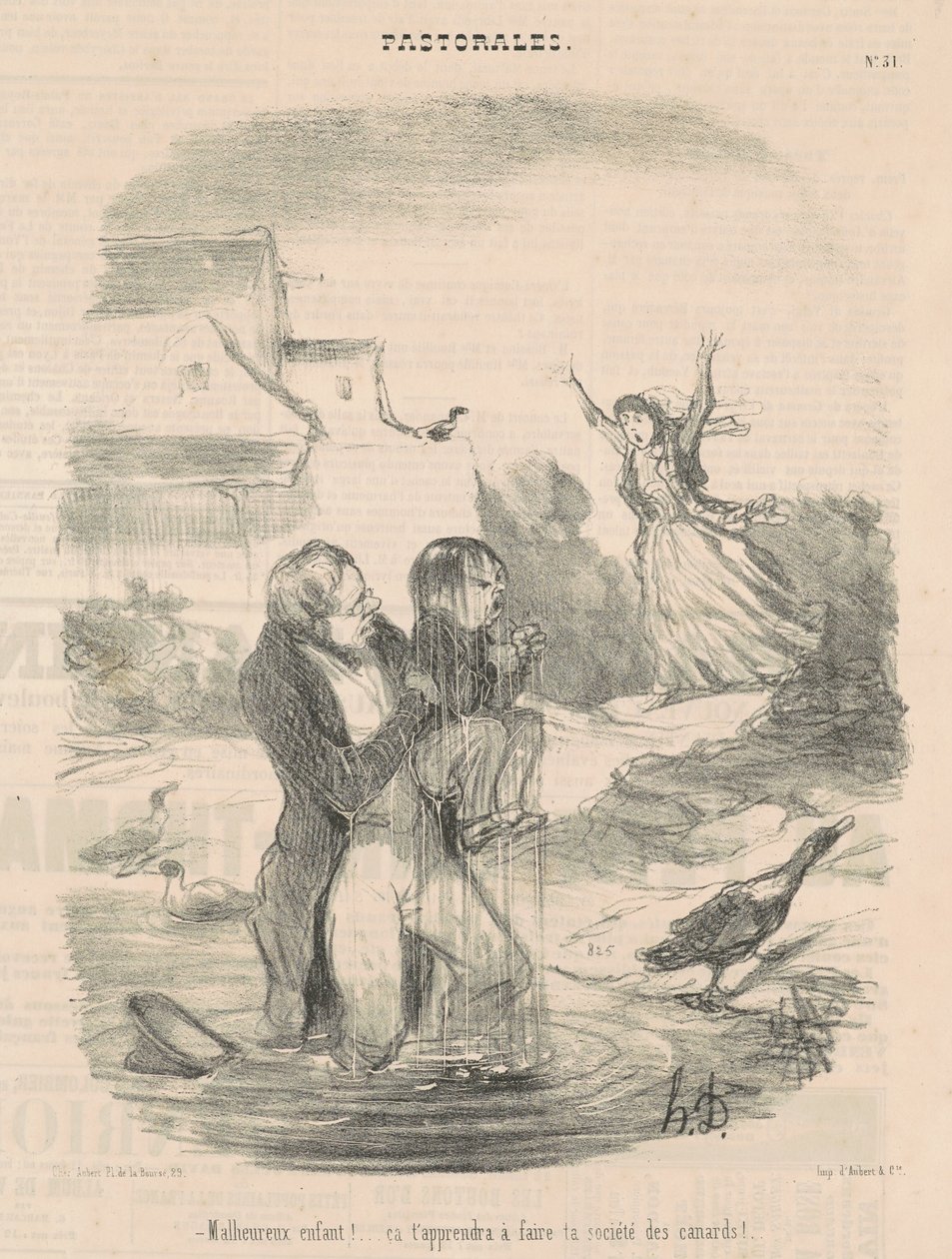 Nešťastné dítě! ...to tě naučí dělat... od Honoré Daumier