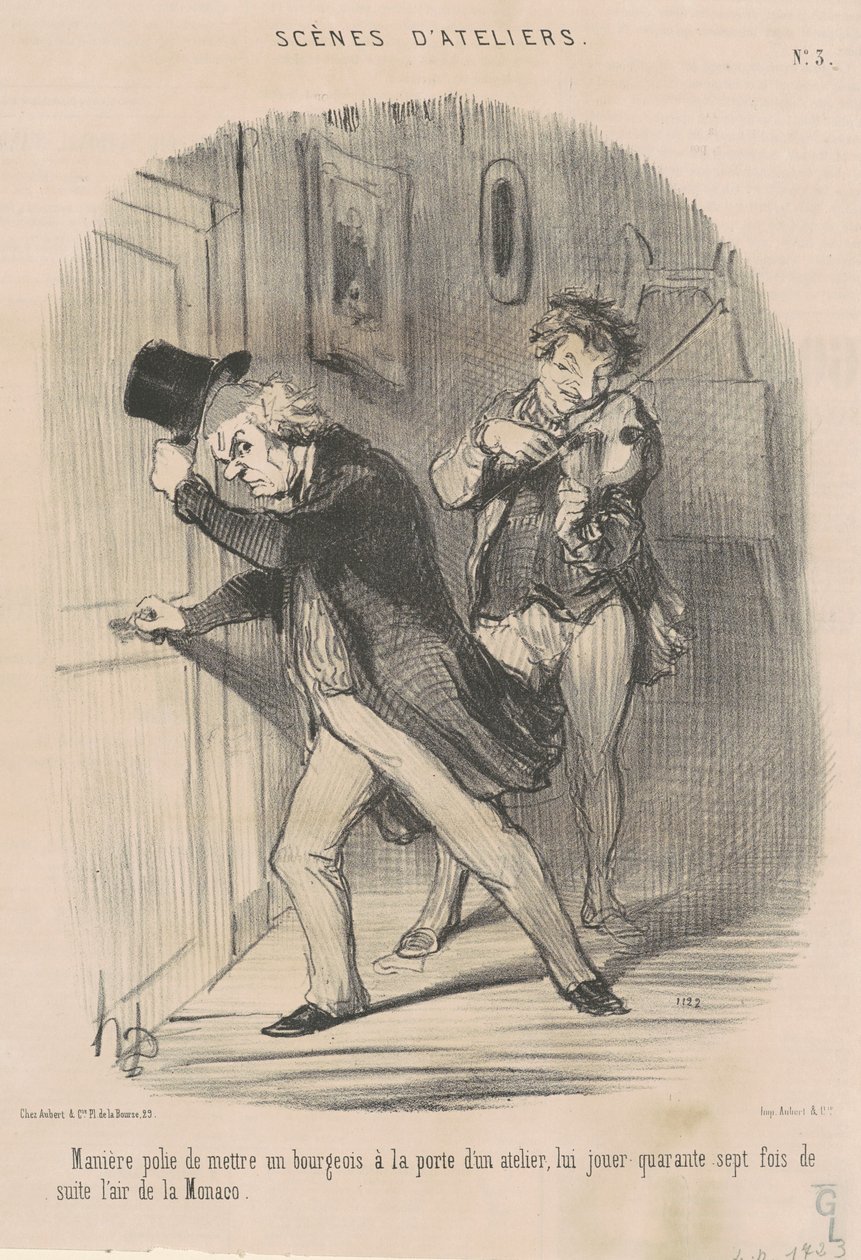 Zdvořilý způsob, jak dát... ke dveřím... od Honoré Daumier