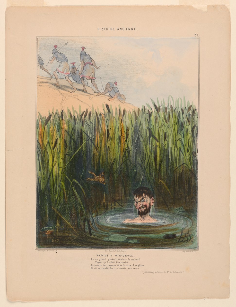 Marius a Minturnes, deska 21 z antické historie od Honoré Daumier