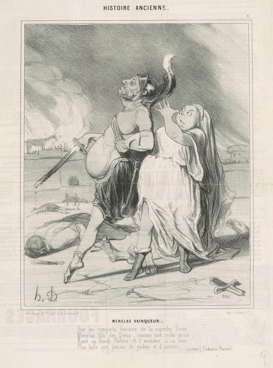 Vítězný Menelaos od Honoré Daumier