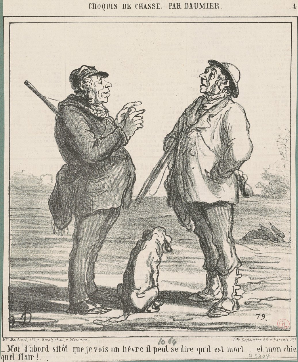 Já první, jakmile uvidím zajíce... od Honoré Daumier