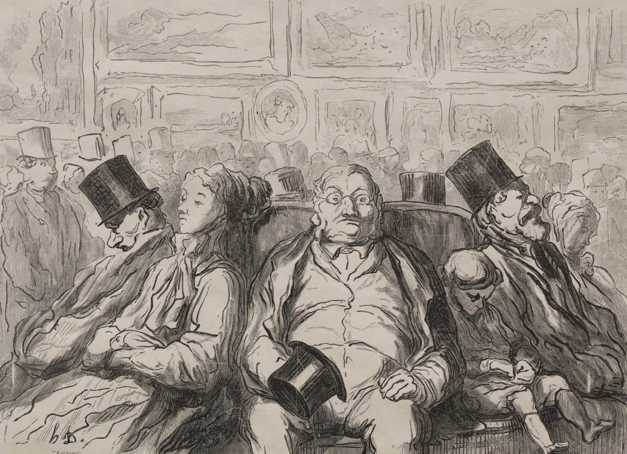 Chvíle odpočinku v salonu Carré. od Honoré Daumier