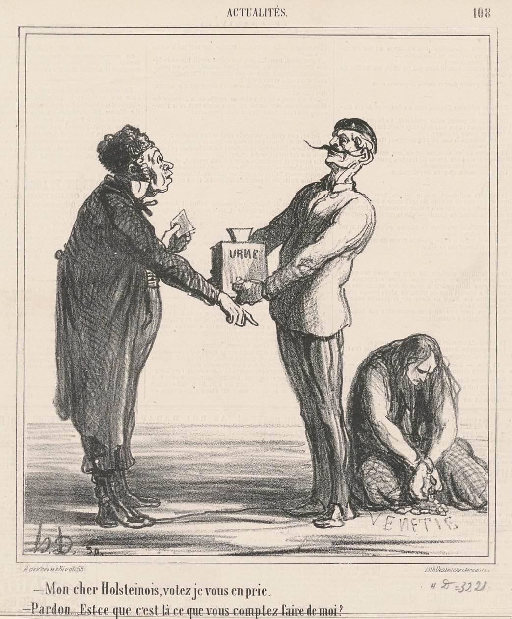Můj milý Holštýnre, prosím hlasujte... od Honoré Daumier