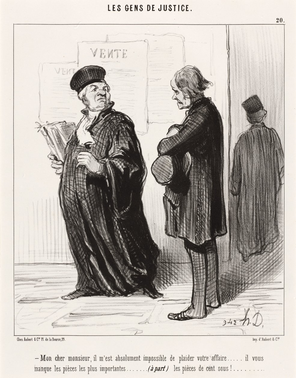 Můj drahý pane... nemožné obhájit váš případ od Honoré Daumier