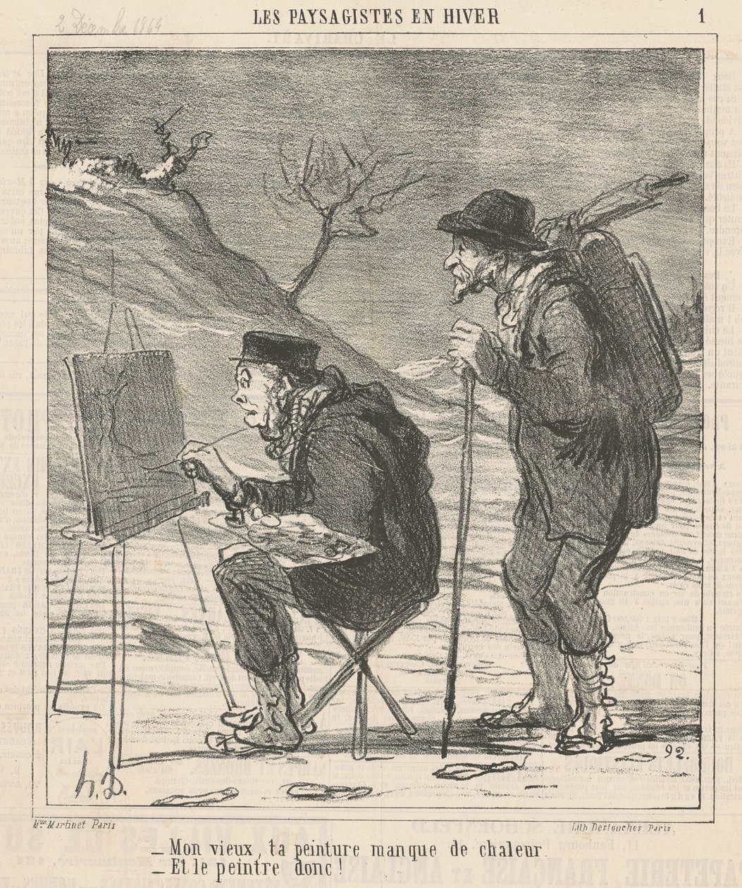 Kámo, tvému ​​obrazu chybí teplo... od Honoré Daumier