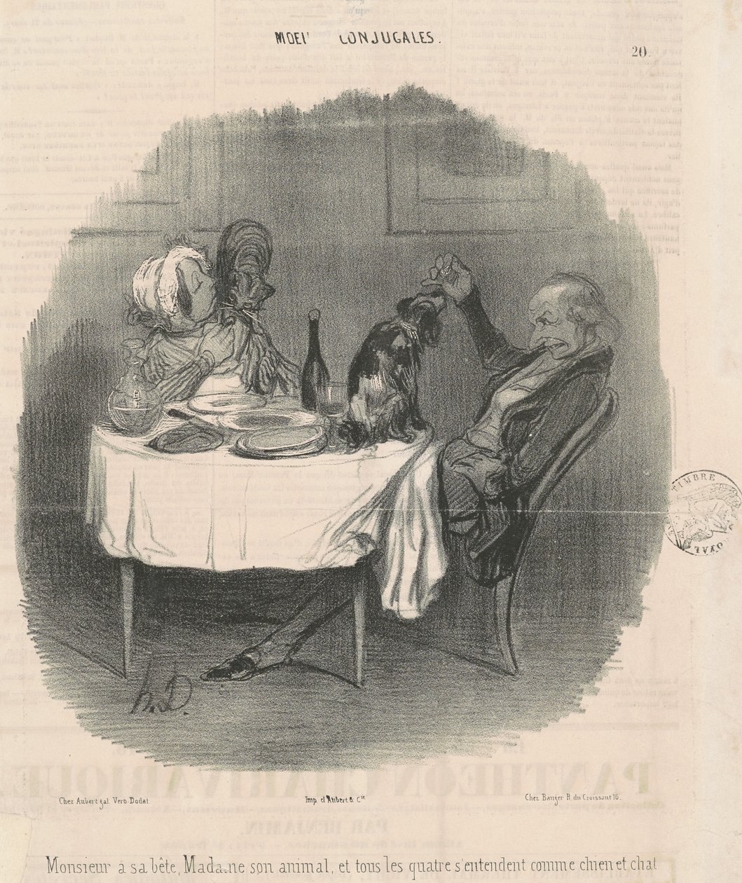 Monsieur má své zvíře, Madame její zvíře... od Honoré Daumier