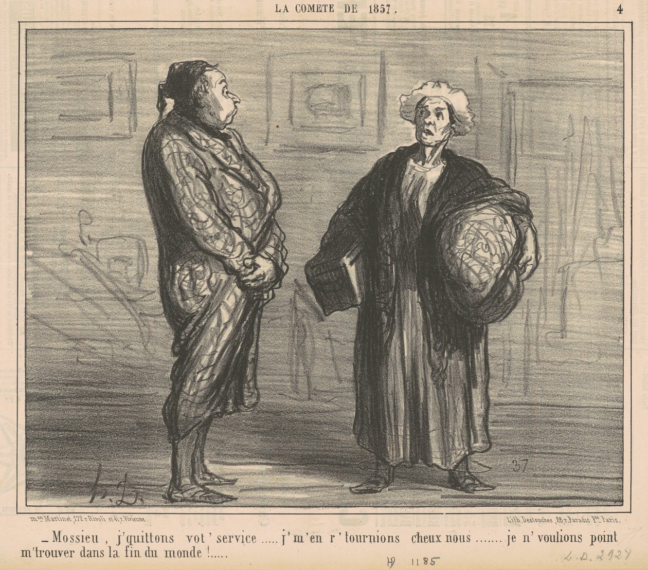 Mossieu, opouštím vaši službu... od Honoré Daumier