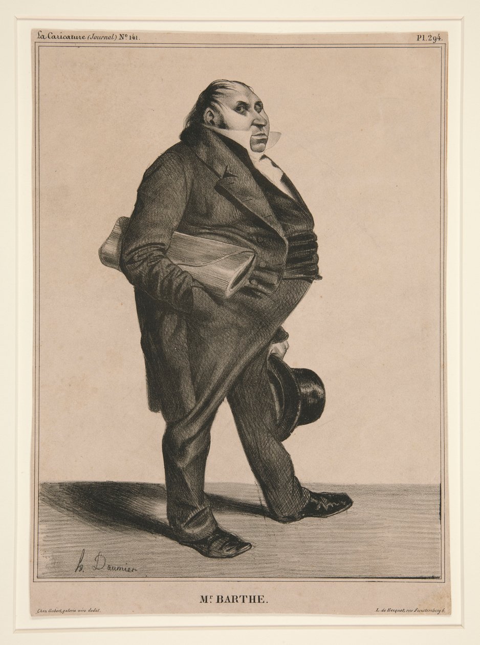 Pan Barthe, pl. 294 ze série C?l?brit? de la Caricature (karikatura od Honoré Daumier