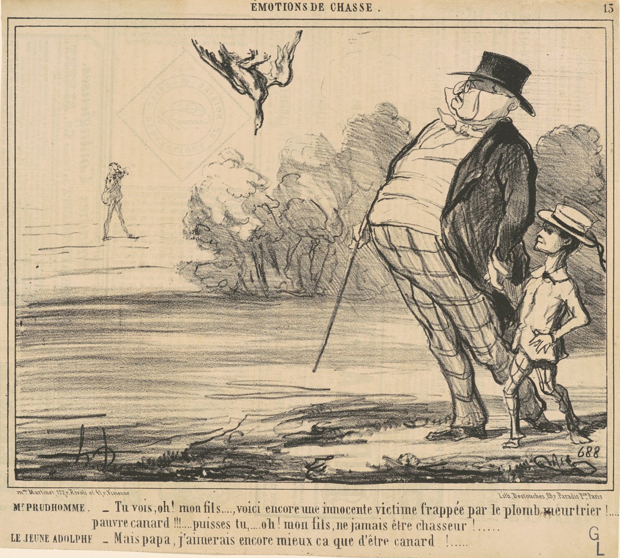 Pane Prudhomme. Vidíš, Oh! Můj syn ... od Honoré Daumier