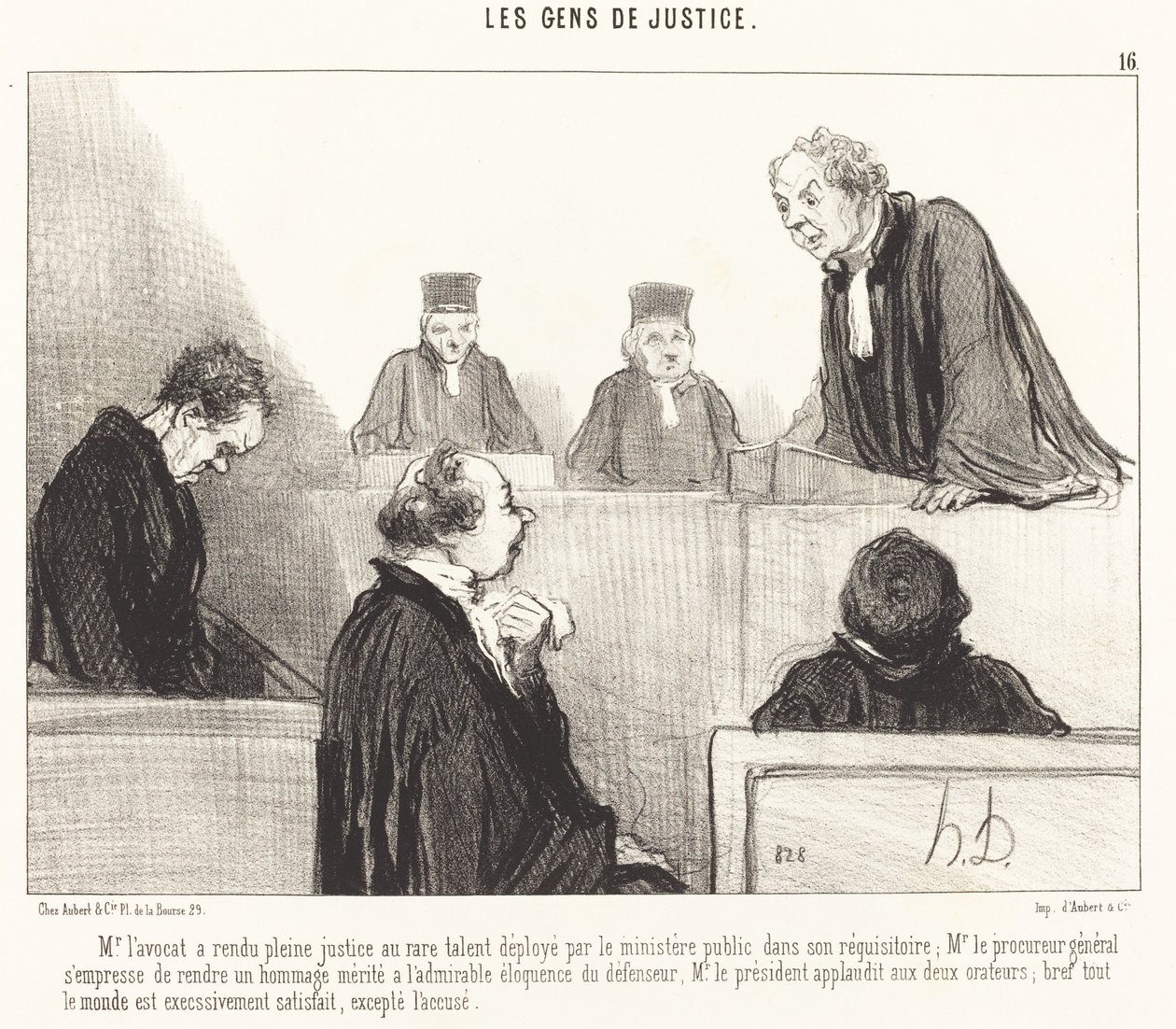 Pan právník udělal plnou spravedlnost... od Honoré Daumier