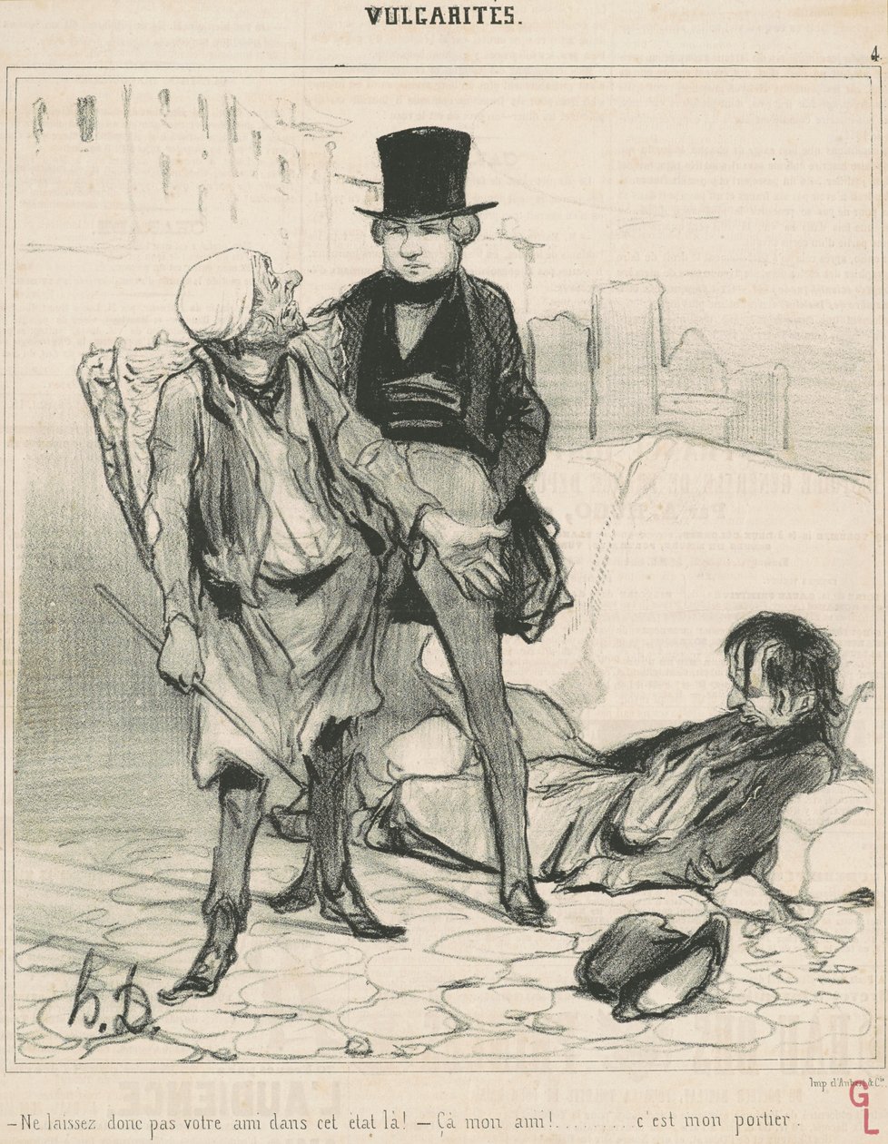 Nenechávejte svého přítele v tomto stavu! od Honoré Daumier