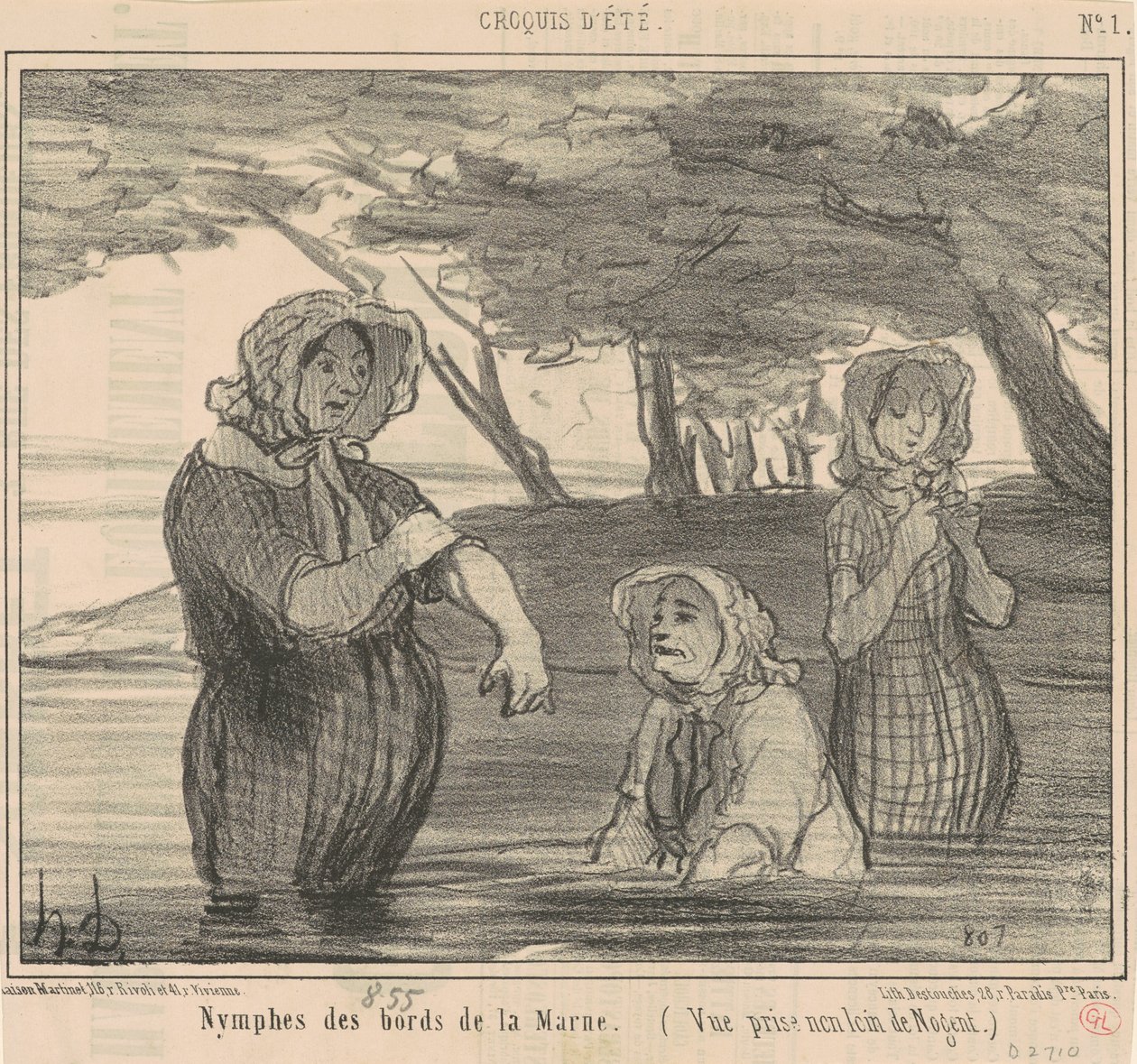 Nymfy břehů marene od Honoré Daumier