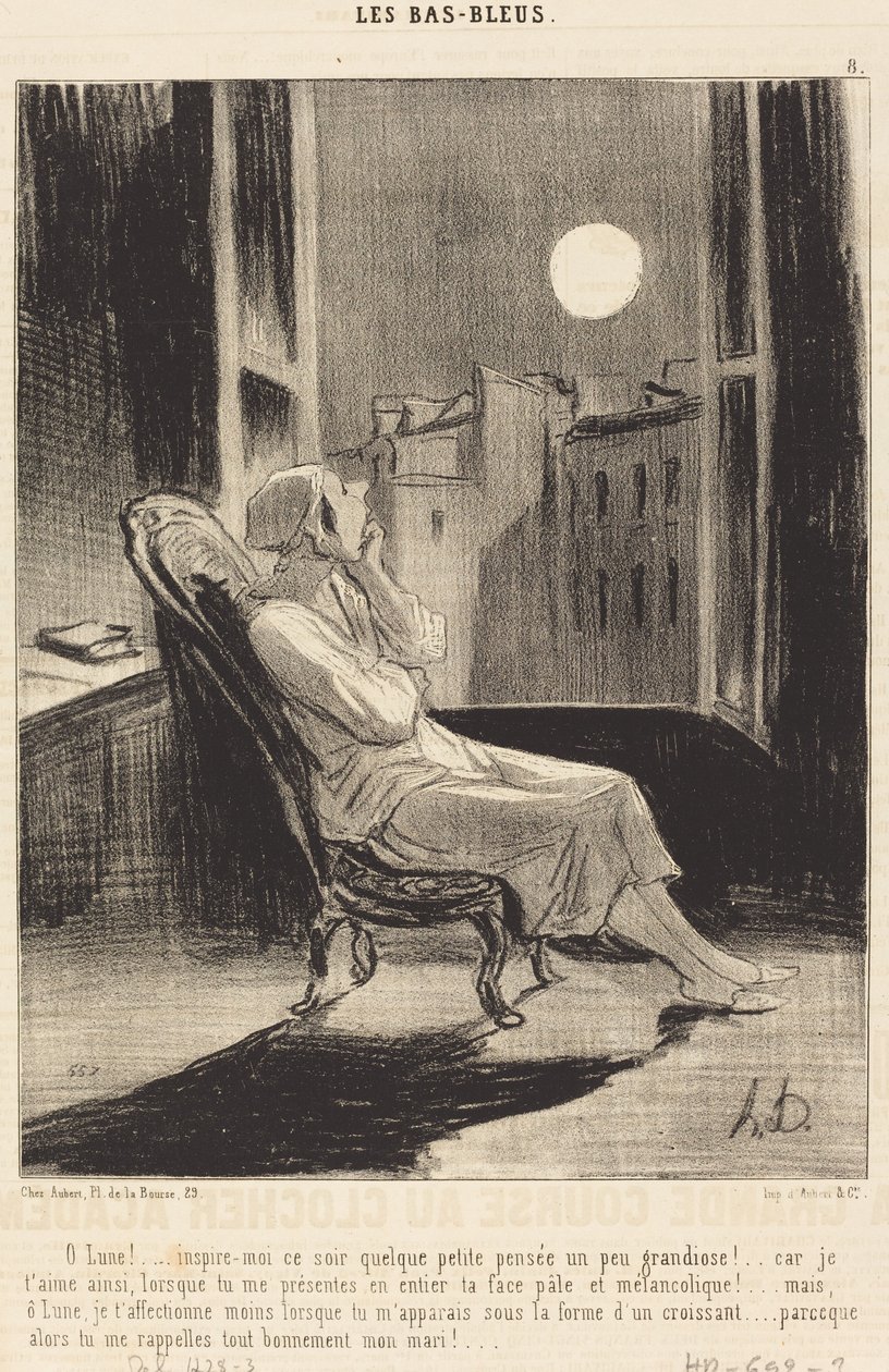 Ó Měsíci!... inspiruj mě dnes večer malou myšlenkou... od Honoré Daumier