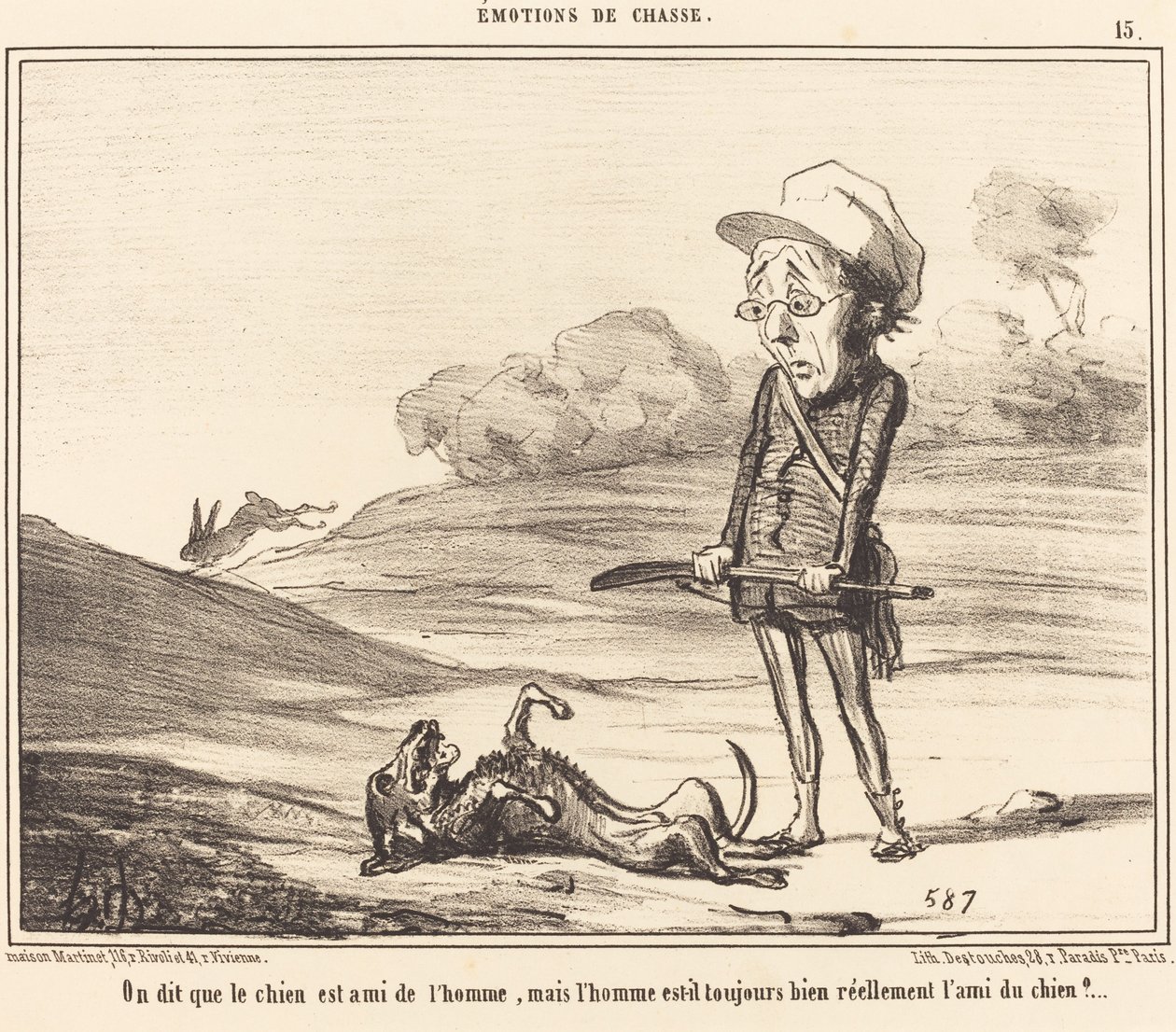 Říká se, že pes je přítel člověka... od Honoré Daumier