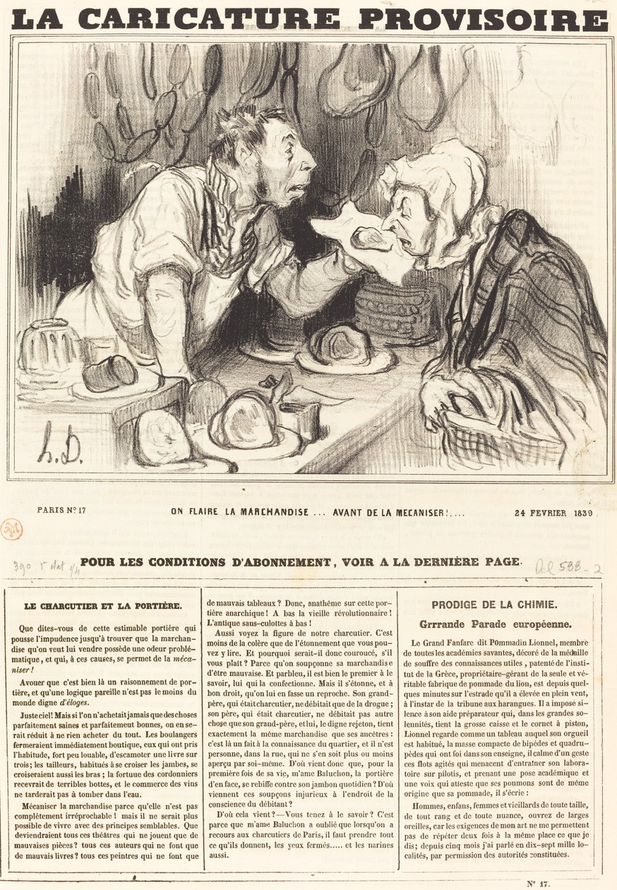 Zboží očucháváme... před mechanizací!... od Honoré Daumier