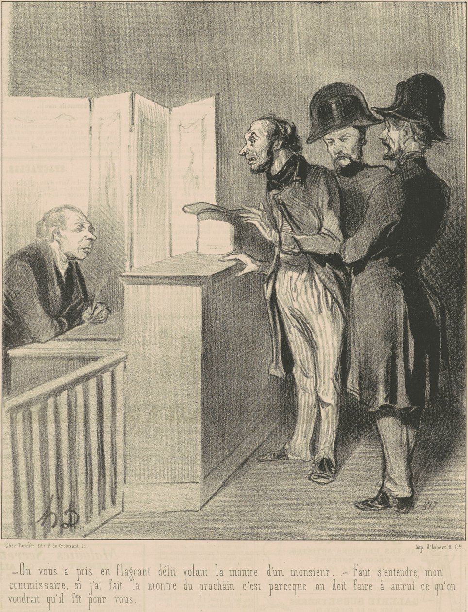 Byl jsi přistižen při činu... od Honoré Daumier