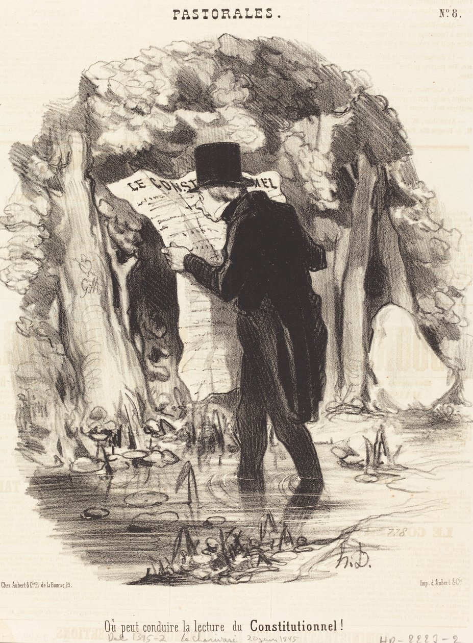 Nebo může vést čtení ústavy! od Honoré Daumier