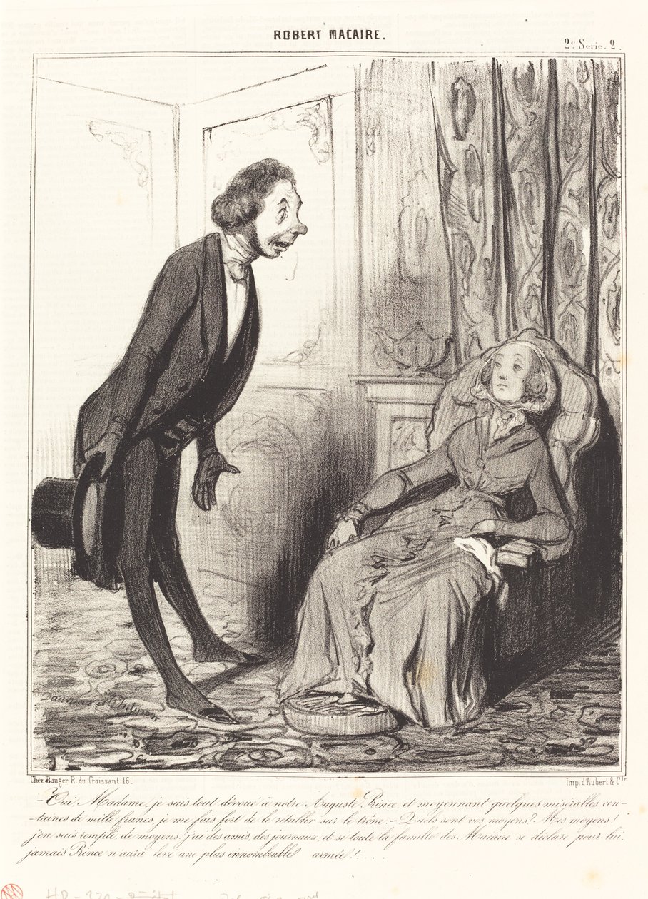 Ano, madam, jsem zcela oddán našemu... princi... od Honoré Daumier
