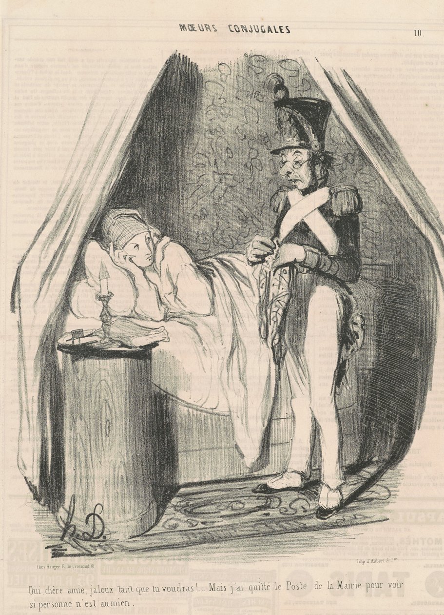 Ano, drahý příteli, žárli, jak chceš!... od Honoré Daumier