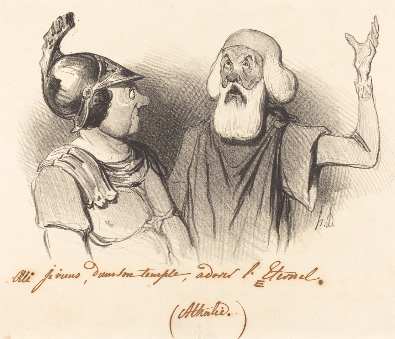 Ano, přicházím do jeho chrámu... od Honoré Daumier