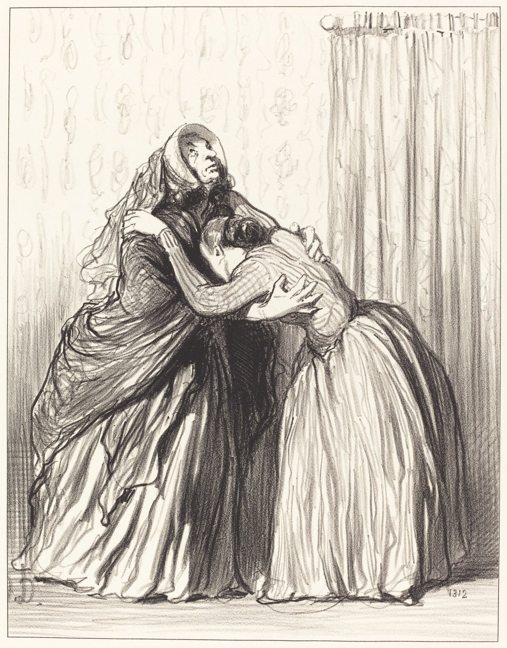 Ano, má drahá, můj manžel spolkl mou důstojnost... od Honoré Daumier