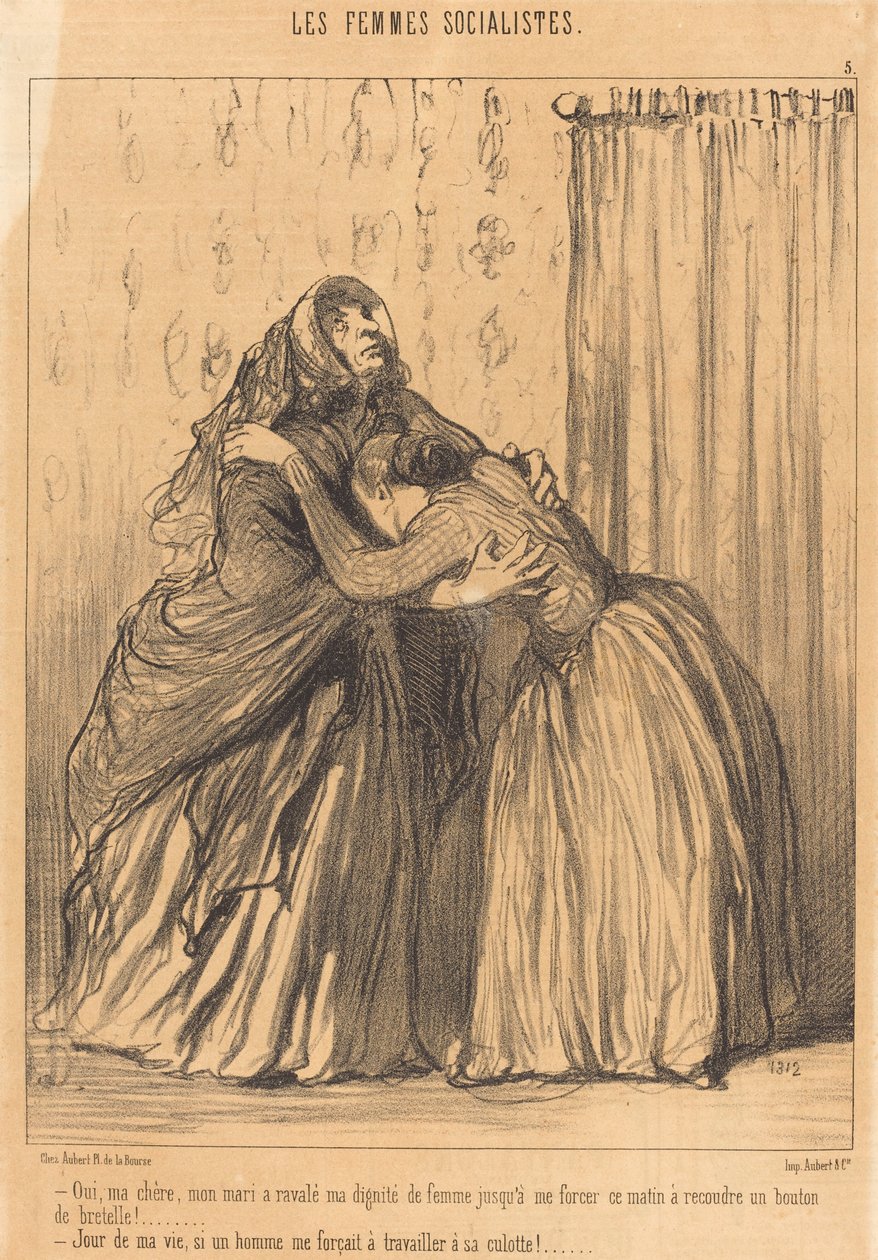 Ano, má drahá, můj manžel spolkl mou důstojnost... od Honoré Daumier