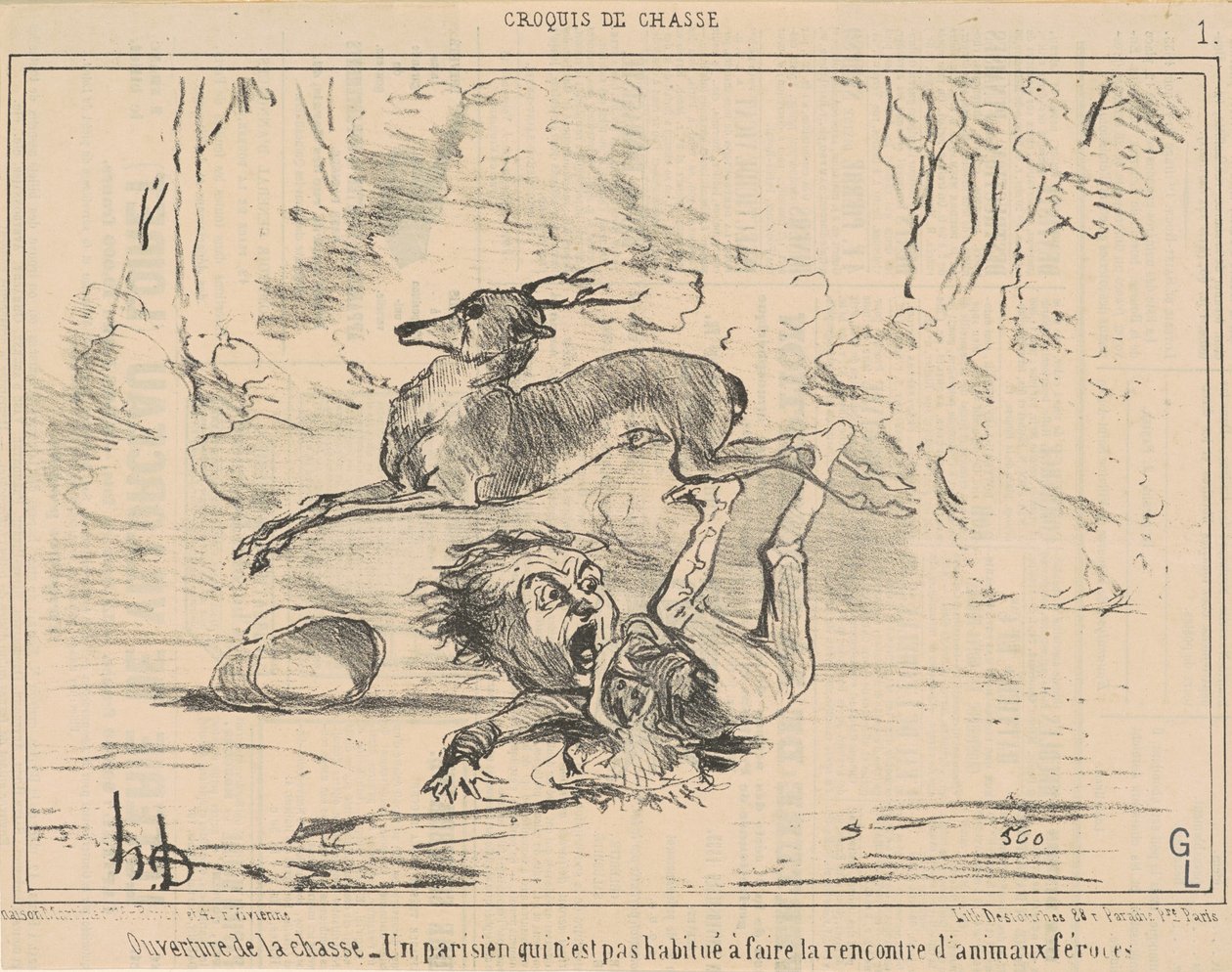 Zahájení lovu od Honoré Daumier