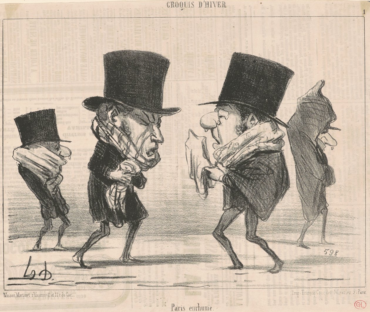 Paříž má rýmu od Honoré Daumier