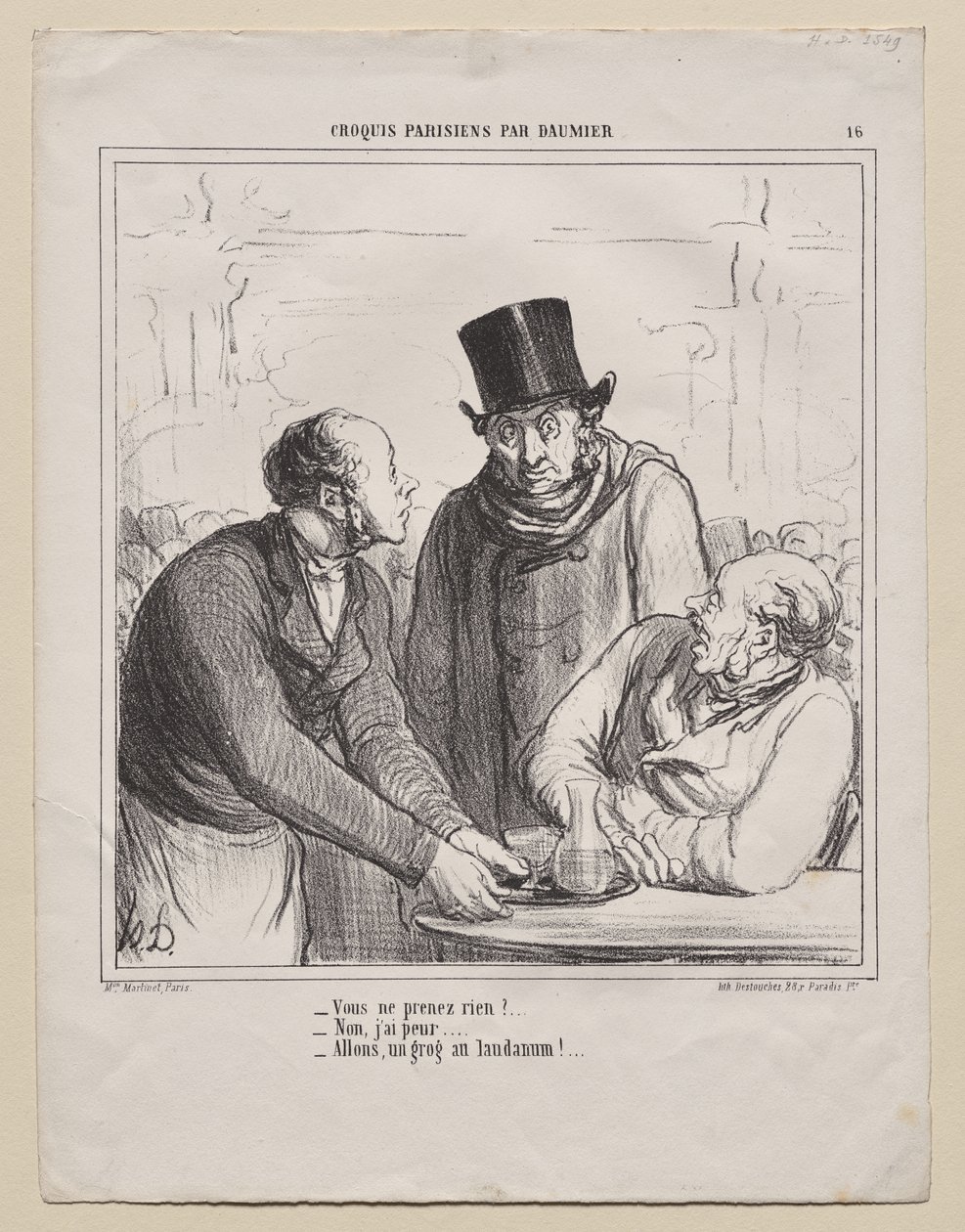 Pařížské skici, deska 16: Nic si nevezmeš? od Honoré Daumier