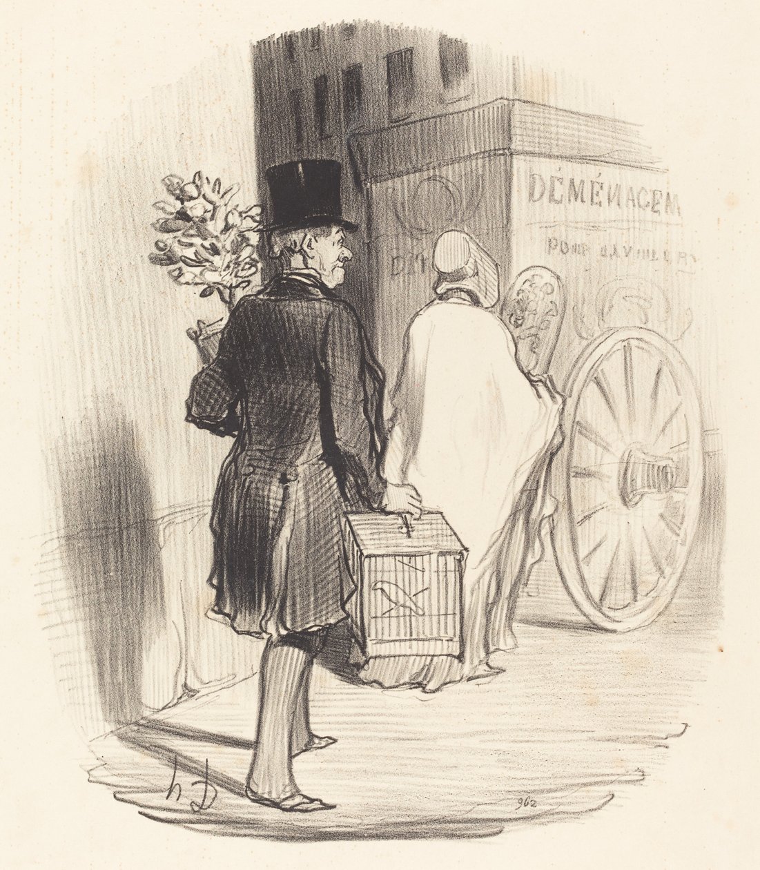 Pařížský převoz do jiné čtvrti... od Honoré Daumier