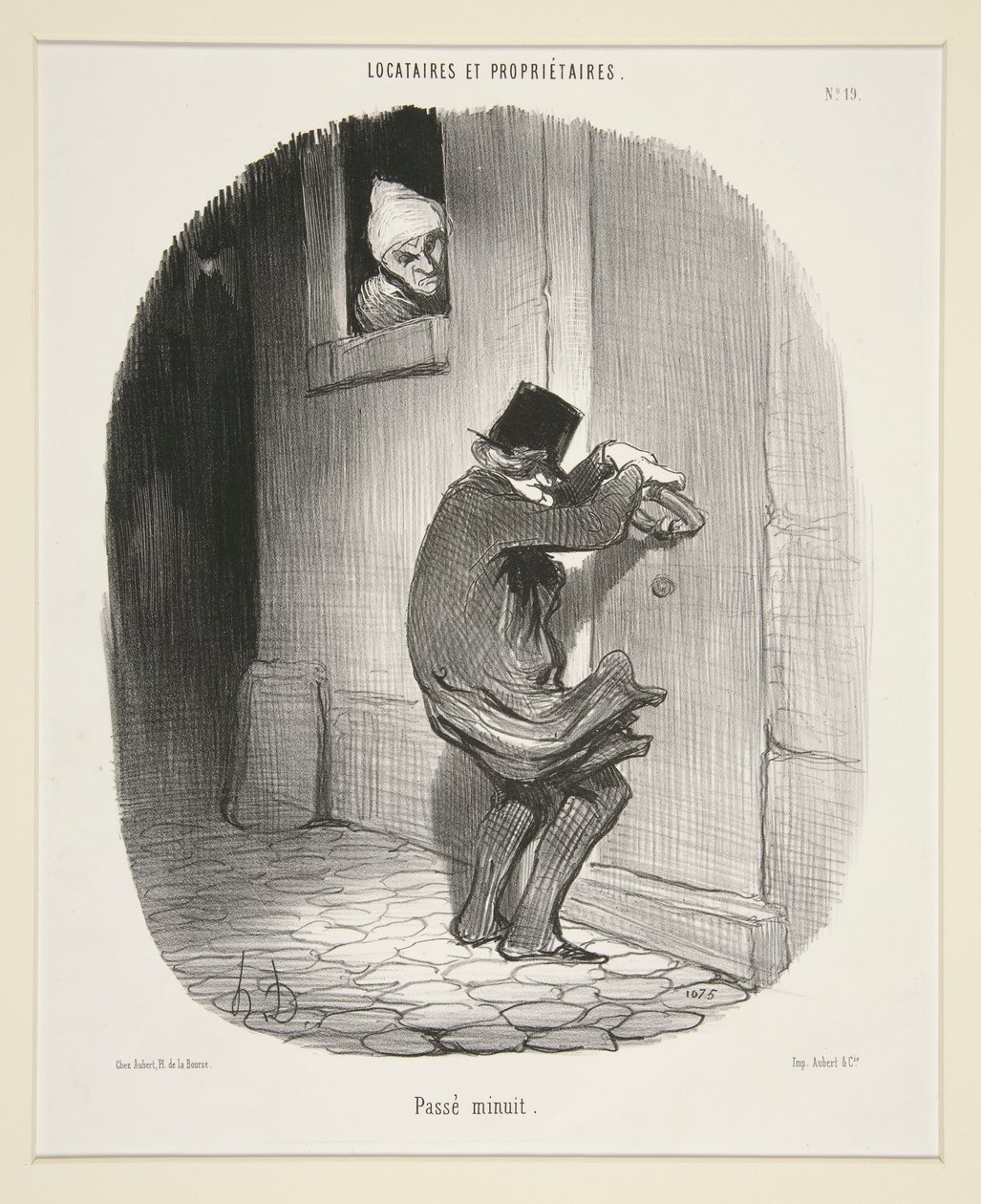 Prochází půlnocí, od nájemníků a vlastníků od Honoré Daumier