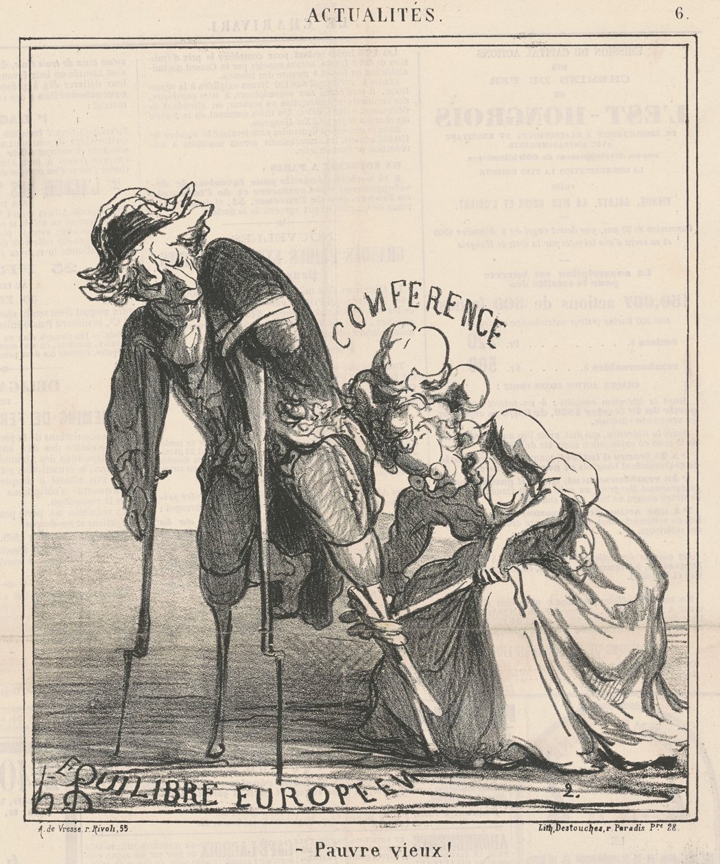 Chudák starý od Honoré Daumier