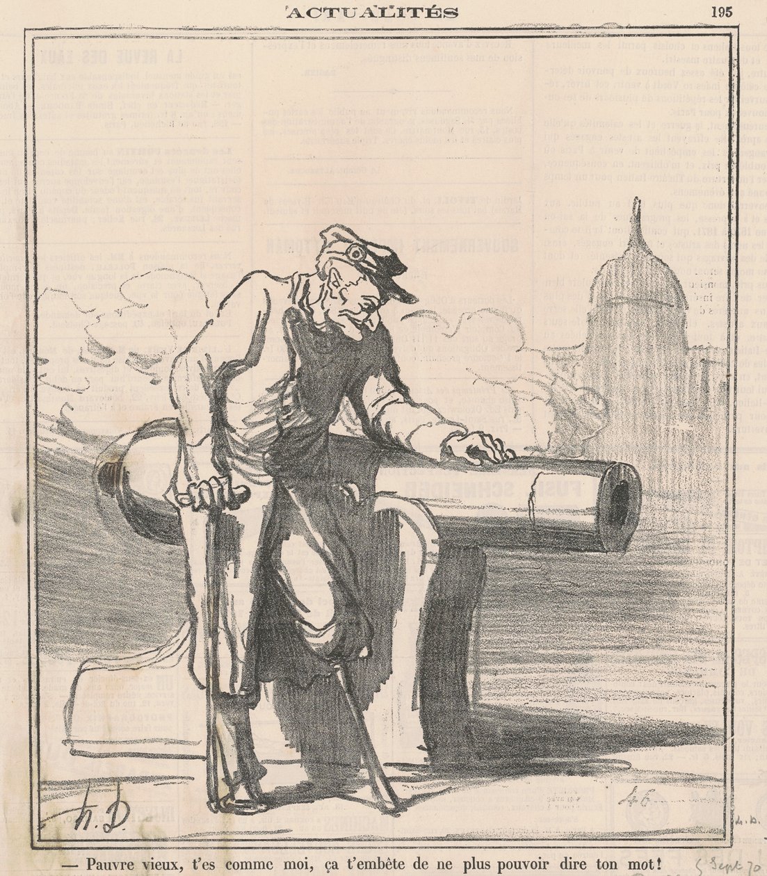 Chudák starý! Jsi jako já... od Honoré Daumier