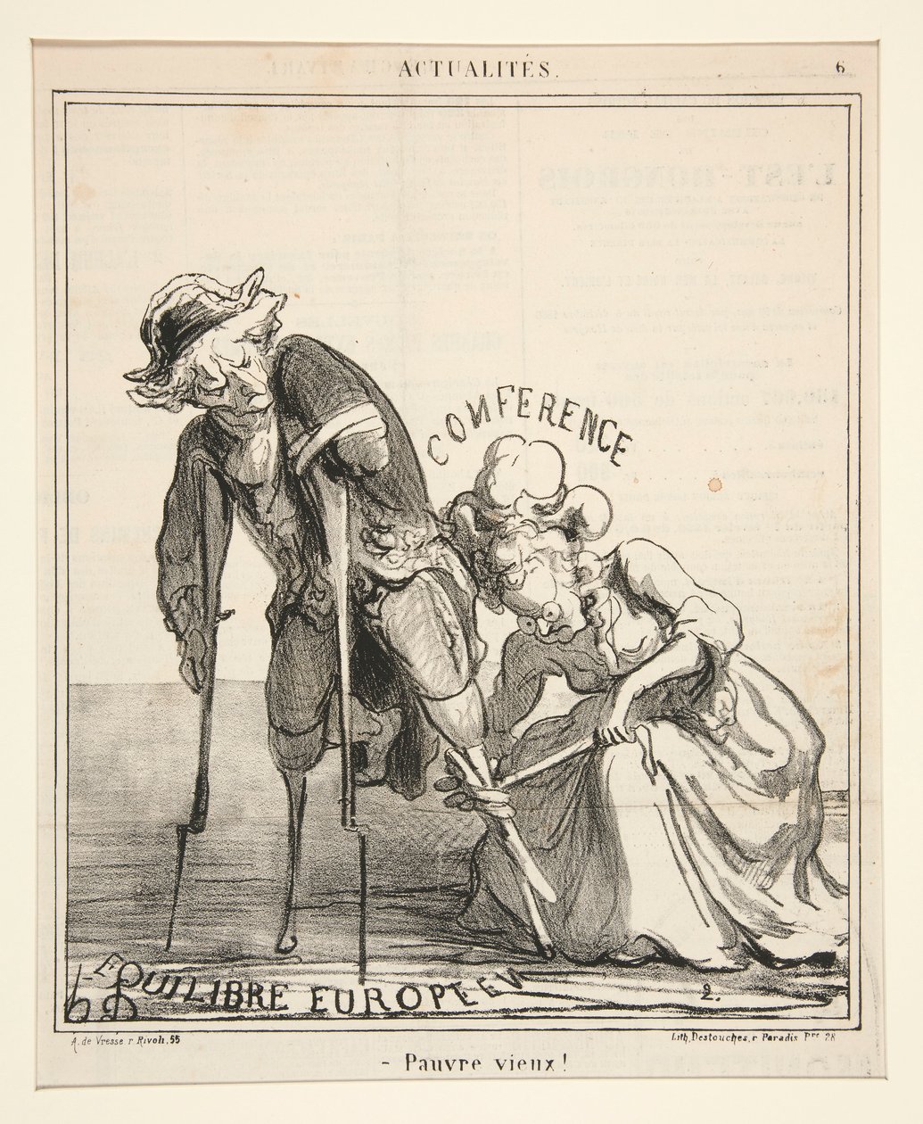 Chudák starý!, z Aktuality od Honoré Daumier