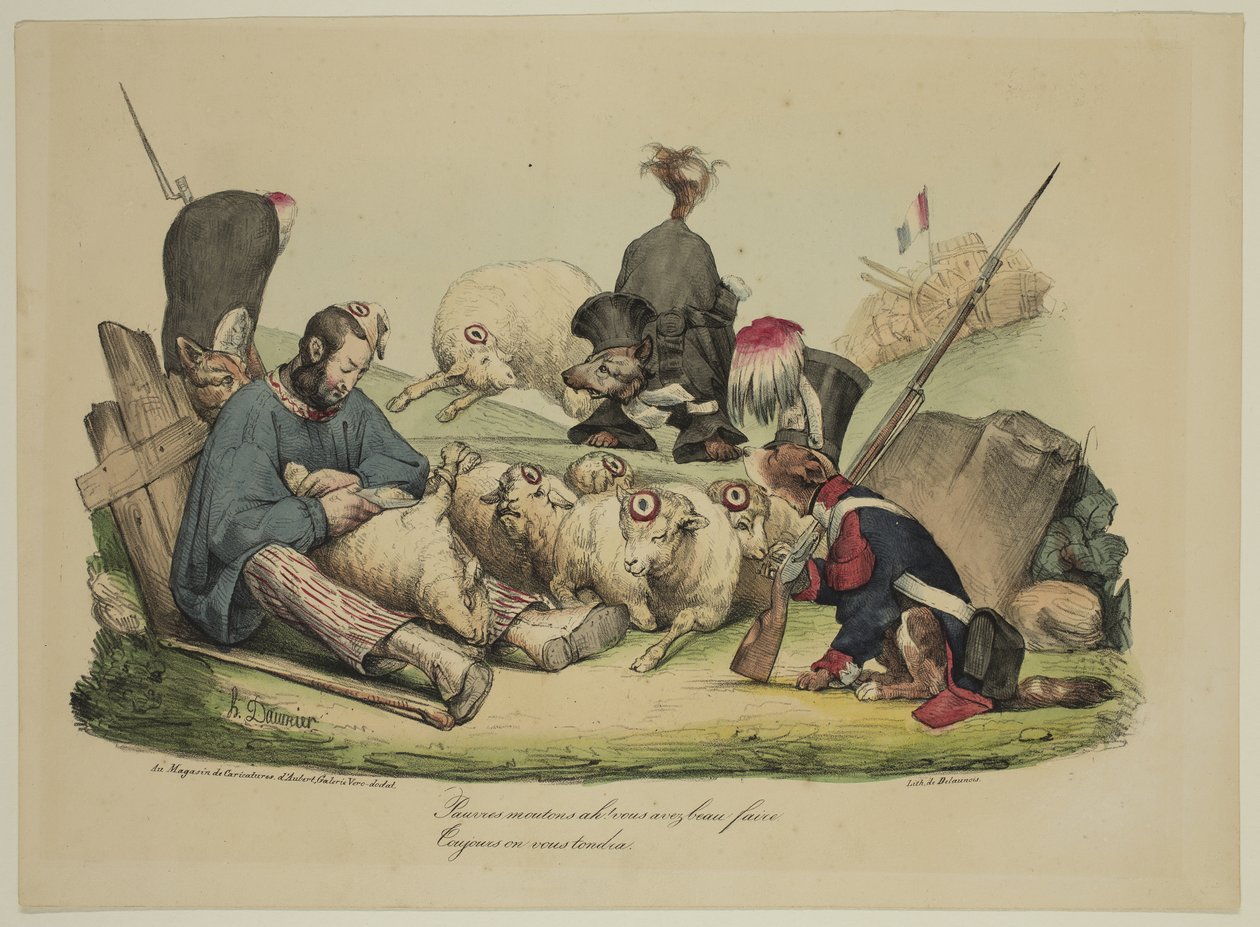 Chudák ovce Ach! Bez ohledu na to, co děláte, vždy vás posekáme od Honoré Daumier