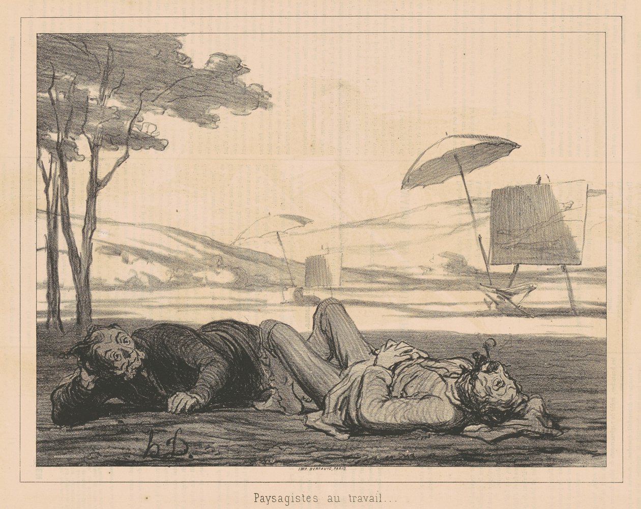 Krajináři při práci od Honoré Daumier
