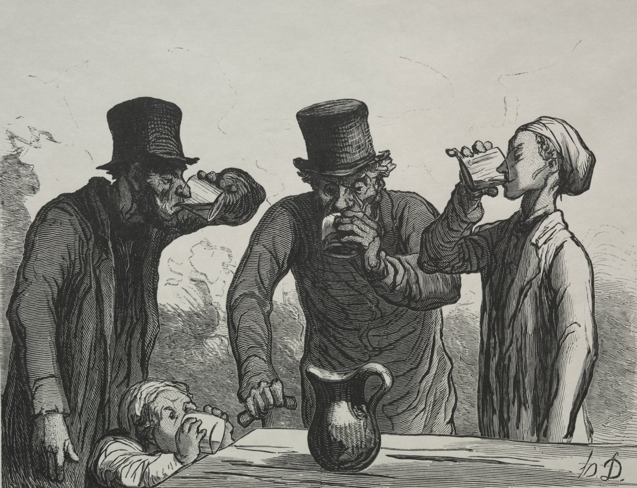 Fyziologie pijáka: Čtyři věky od Honoré Daumier