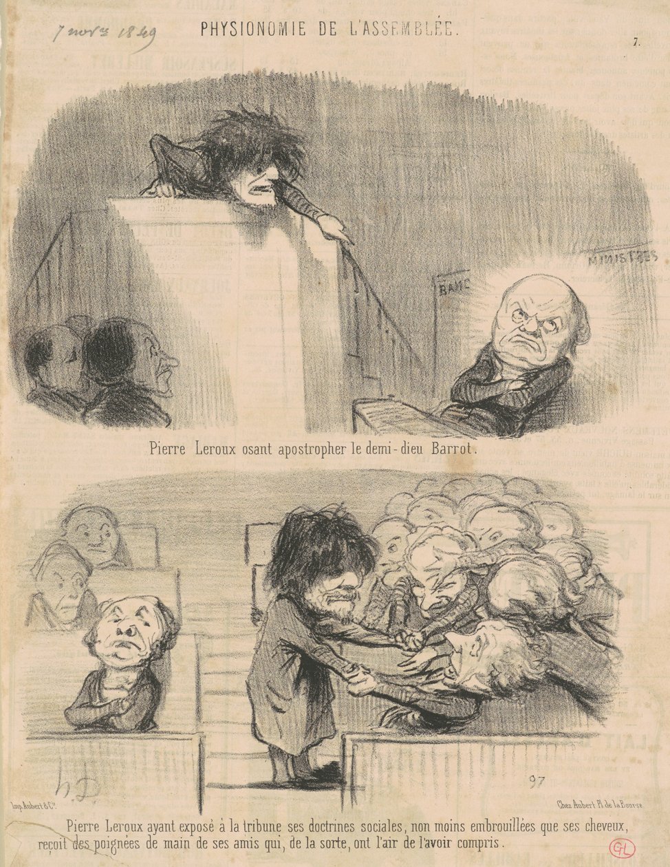 Pierre Leroux Odvážný apostrof... od Honoré Daumier