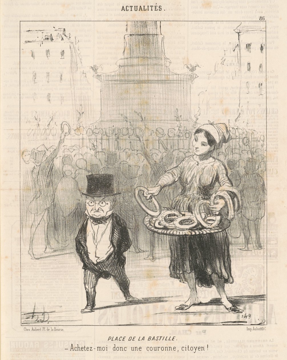 Místo Bastille od Honoré Daumier
