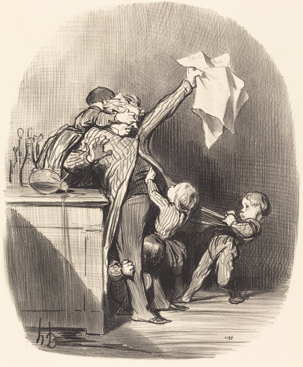 Radosti z otcovství od Honoré Daumier
