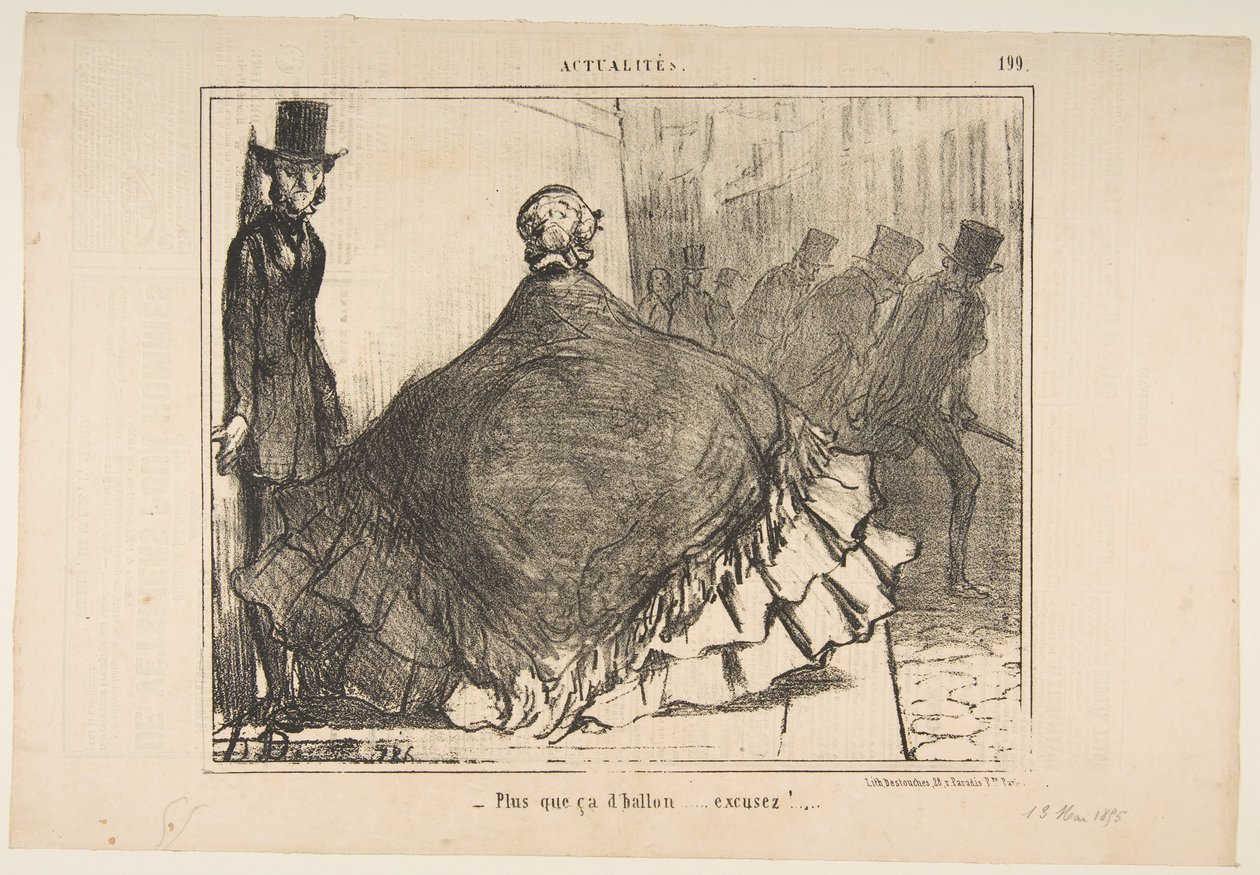 More than that dballon...excuses!, od Actualités, publikované v Le Charivari, červen..., 13. června 1855. od Honoré Daumier